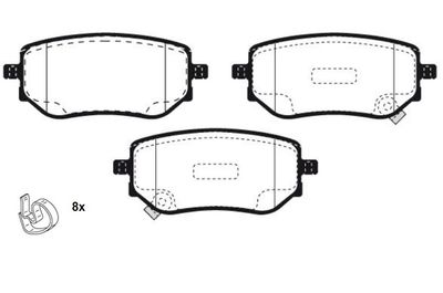 RA12960 RAICAM Комплект тормозных колодок, дисковый тормоз