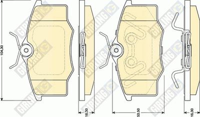 6117591 GIRLING Комплект тормозных колодок, дисковый тормоз