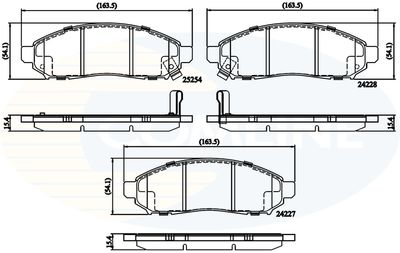 CBP32336 COMLINE Комплект тормозных колодок, дисковый тормоз