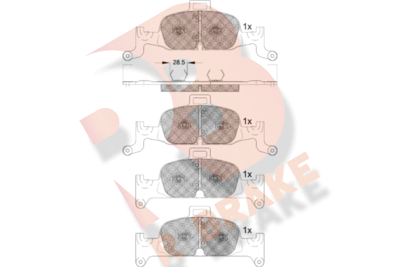 RB2279 R BRAKE Комплект тормозных колодок, дисковый тормоз