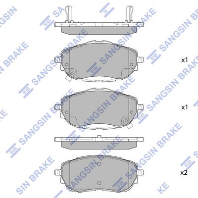 SP1700A Hi-Q Комплект тормозных колодок, дисковый тормоз