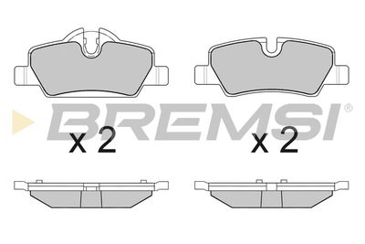 BP3632 BREMSI Комплект тормозных колодок, дисковый тормоз