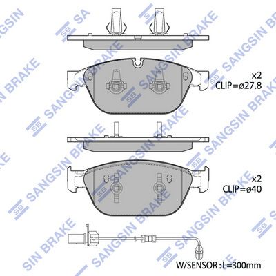 SP1694 Hi-Q Комплект тормозных колодок, дисковый тормоз