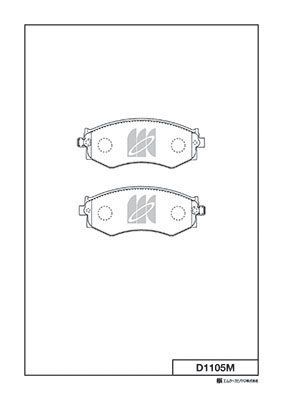 D1105M MK Kashiyama Комплект тормозных колодок, дисковый тормоз