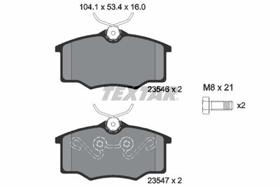 2354601 TEXTAR Комплект тормозных колодок, дисковый тормоз