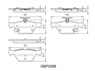 DBP3268 DANAHER Комплект тормозных колодок, дисковый тормоз