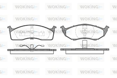 P547300 WOKING Комплект тормозных колодок, дисковый тормоз