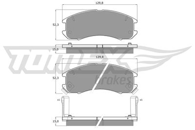 TX1056 TOMEX Brakes Комплект тормозных колодок, дисковый тормоз