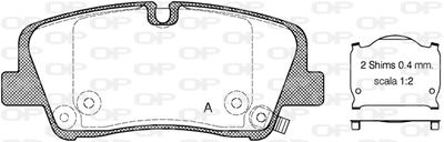 BPA168700 OPEN PARTS Комплект тормозных колодок, дисковый тормоз