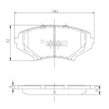 J3603066 NIPPARTS Комплект тормозных колодок, дисковый тормоз