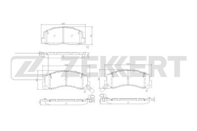 BS3024 ZEKKERT Комплект тормозных колодок, дисковый тормоз