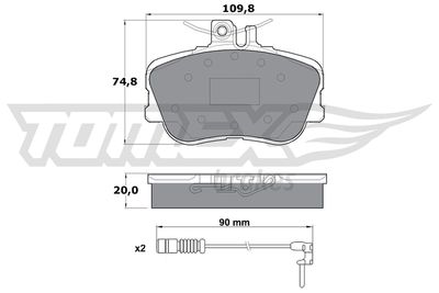 TX11461 TOMEX Brakes Комплект тормозных колодок, дисковый тормоз