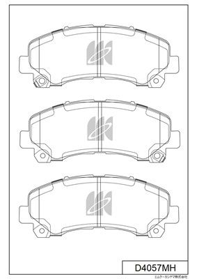 D4057MH MK Kashiyama Комплект тормозных колодок, дисковый тормоз