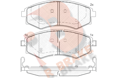 RB1716 R BRAKE Комплект тормозных колодок, дисковый тормоз