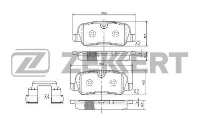 BS1272 ZEKKERT Комплект тормозных колодок, дисковый тормоз