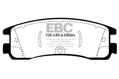 DP1122 EBC Brakes Комплект тормозных колодок, дисковый тормоз