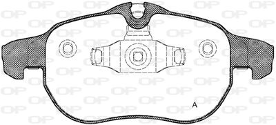 BPA088802 OPEN PARTS Комплект тормозных колодок, дисковый тормоз