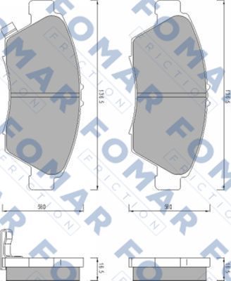 FO453481 FOMAR Friction Комплект тормозных колодок, дисковый тормоз