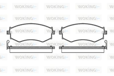 P250304 WOKING Комплект тормозных колодок, дисковый тормоз