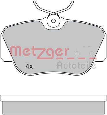 1170266 METZGER Комплект тормозных колодок, дисковый тормоз