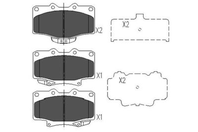 KBP9047 KAVO PARTS Комплект тормозных колодок, дисковый тормоз