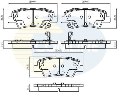 CBP32161 COMLINE Комплект тормозных колодок, дисковый тормоз