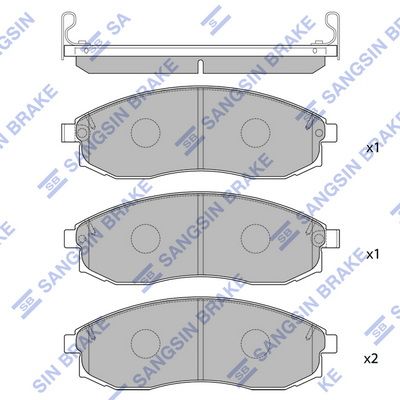 SP1256 Hi-Q Комплект тормозных колодок, дисковый тормоз