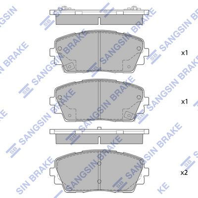 SP1405 Hi-Q Комплект тормозных колодок, дисковый тормоз