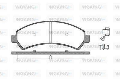 P788300 WOKING Комплект тормозных колодок, дисковый тормоз