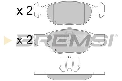 BP2770 BREMSI Комплект тормозных колодок, дисковый тормоз