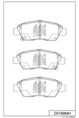 D5168MH MK Kashiyama Комплект тормозных колодок, дисковый тормоз