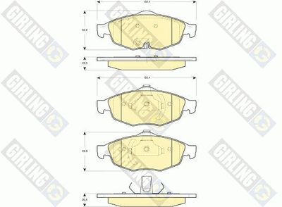 6141252 GIRLING Комплект тормозных колодок, дисковый тормоз