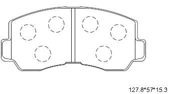 KD4732 ASIMCO Комплект тормозных колодок, дисковый тормоз