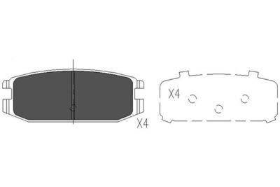 KBP5538 KAVO PARTS Комплект тормозных колодок, дисковый тормоз