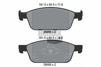 BPD1563 BENDIX Braking Комплект тормозных колодок, дисковый тормоз