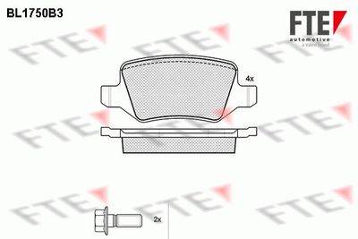 BL1750B3 FTE Комплект тормозных колодок, дисковый тормоз