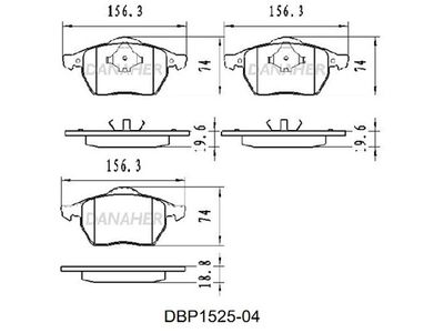 DBP152504 DANAHER Комплект тормозных колодок, дисковый тормоз