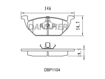 DBP1104 DANAHER Комплект тормозных колодок, дисковый тормоз