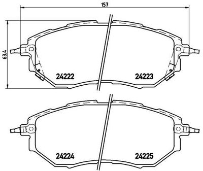 P78017X BREMBO Комплект тормозных колодок, дисковый тормоз