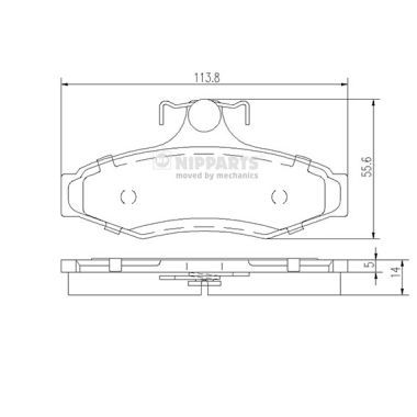 J3610901 NIPPARTS Комплект тормозных колодок, дисковый тормоз