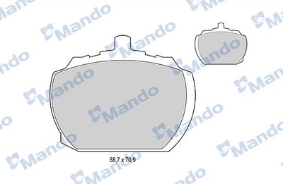 MBF015054 MANDO Комплект тормозных колодок, дисковый тормоз