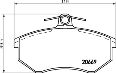 P99026 BREMBO Комплект тормозных колодок, дисковый тормоз