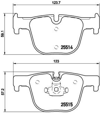 P06072 BREMBO Комплект тормозных колодок, дисковый тормоз