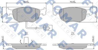 FO905181 FOMAR Friction Комплект тормозных колодок, дисковый тормоз