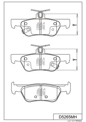 D5265MH MK Kashiyama Комплект тормозных колодок, дисковый тормоз