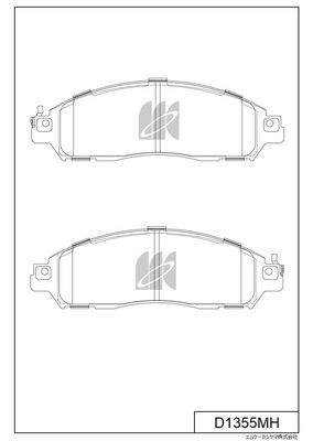 D1355MH MK Kashiyama Комплект тормозных колодок, дисковый тормоз
