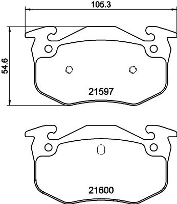 8DB355019221 HELLA PAGID Комплект тормозных колодок, дисковый тормоз