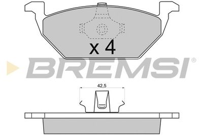 BP2712 BREMSI Комплект тормозных колодок, дисковый тормоз