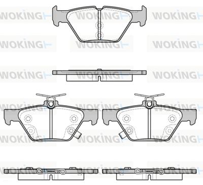 P1738302 WOKING Комплект тормозных колодок, дисковый тормоз