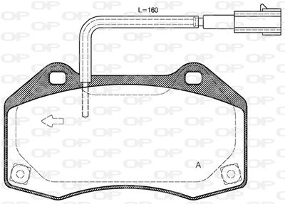 BPA111310 OPEN PARTS Комплект тормозных колодок, дисковый тормоз